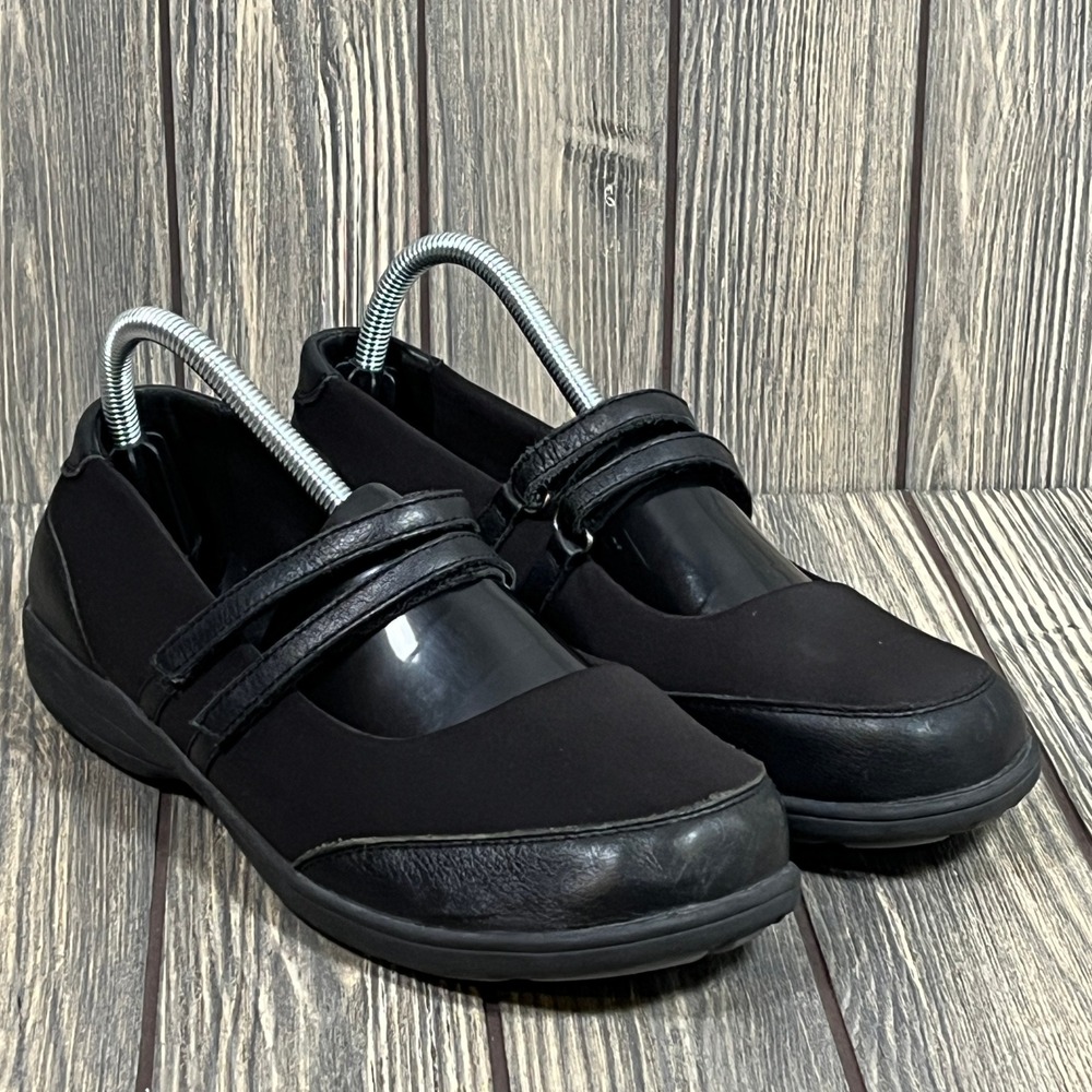 ABEO Smartsystem Mary Jane Shoes Womens 8 Black Leather Fabric Comfort Walking